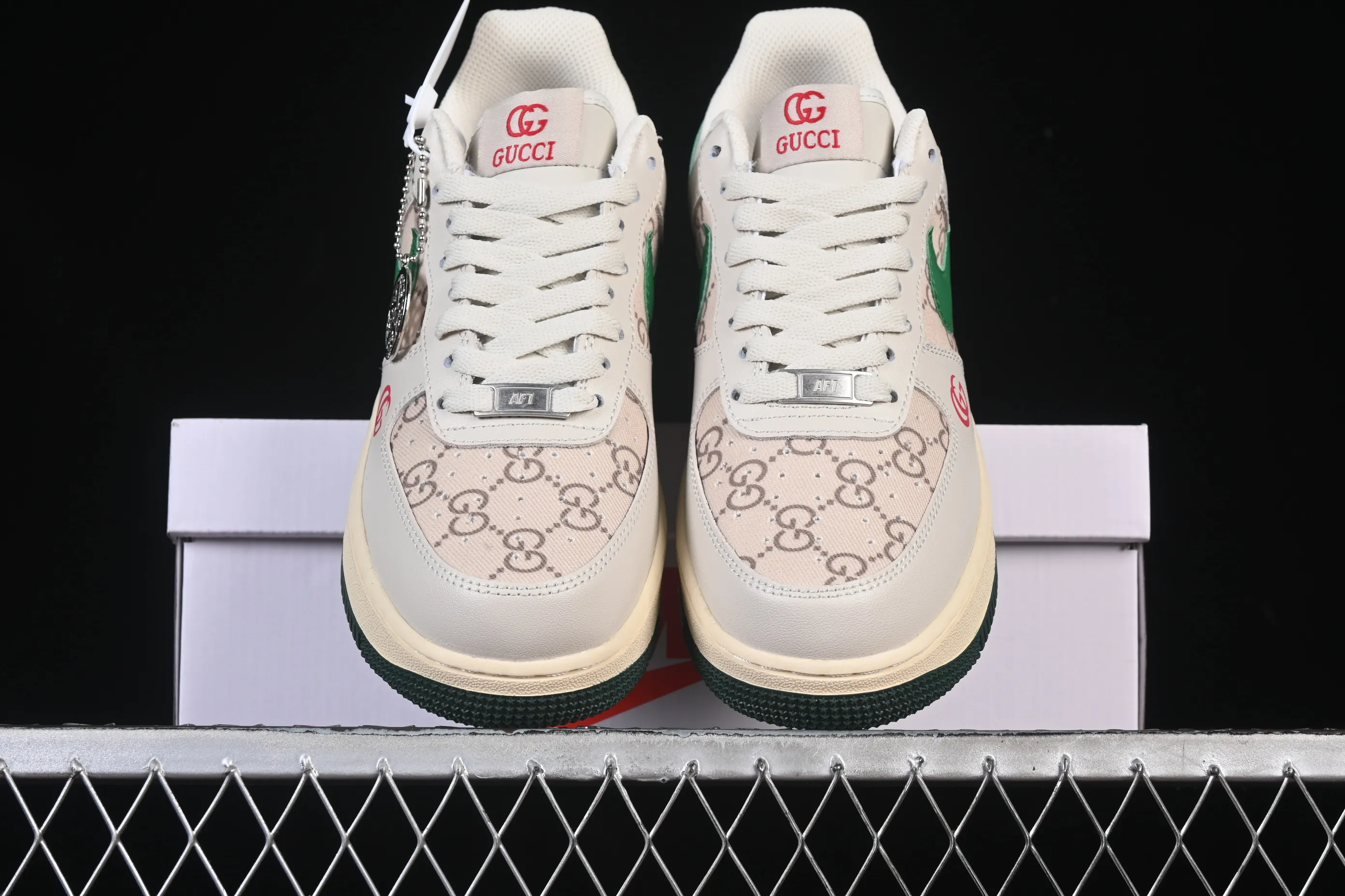 All categories Nk Air Force 1 Air Force series Nk Air Force 1 Low Air Force low-top Nike Air Force 1'07 Low Gucci joint gray-green hook Air Force 1 low-top casual sneakers AH8462-003
